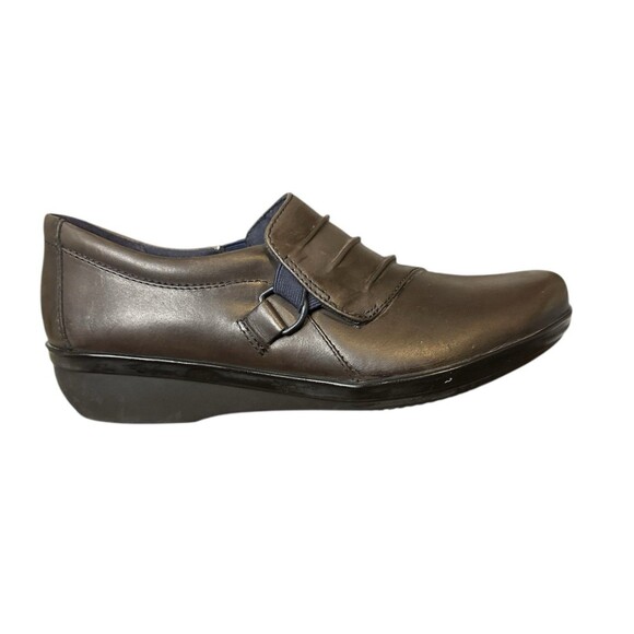 Clark’s Collection Everlay Heidi Brown/Navy Loafer Size 7 Air Cushion Slip-on - Picture 3 of 9